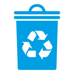 Recycle bin icon isolated on white