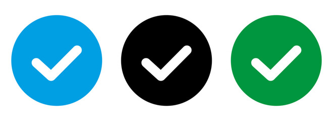 Right mark icon fill isolated on white. tick symbol. confirm symbol.