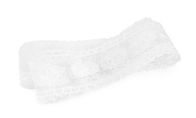 Beautiful lace with pattern isolated on white