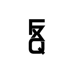 fxq lettering initial monogram logo design
