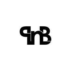 pnb initial letter monogram logo design