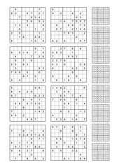 Sudoku game set  with answers.