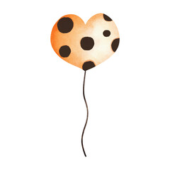 A heart-shaped balloon with a giraffe print.