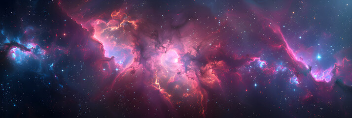 Captivating Visualization of Nebula Formation Theories and Intricate Cosmic Patterns - obrazy, fototapety, plakaty