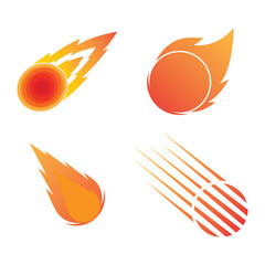 meteor logo vector template design