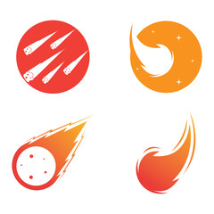 meteor logo vector template design