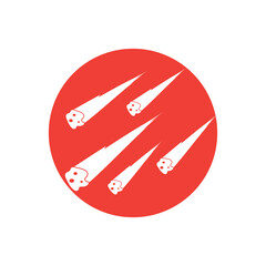 meteor logo vector template design