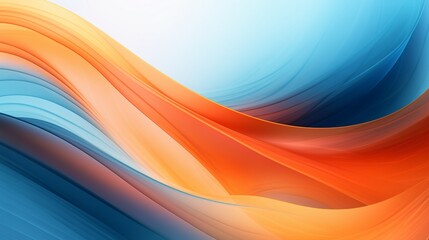 A close-up shot capturing the dynamic movement of a blue and orange gradient wave pattern, forming an eye-catching abstract composition.