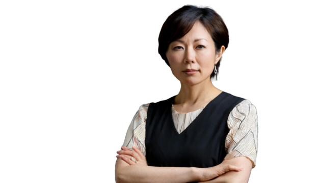 肯定的な表情のビジネスウーマンの肖像