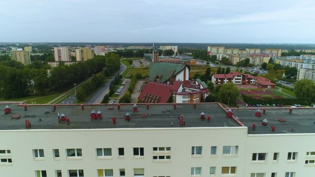 Church In Koszalin Kosciol Ducha Swietego Aerial View Poland