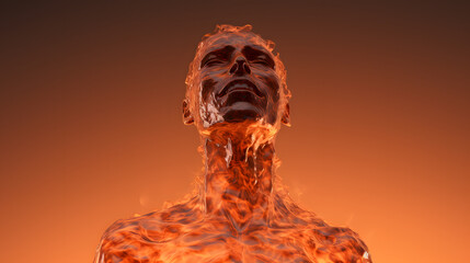 Sunburnt dry skin icon 3d