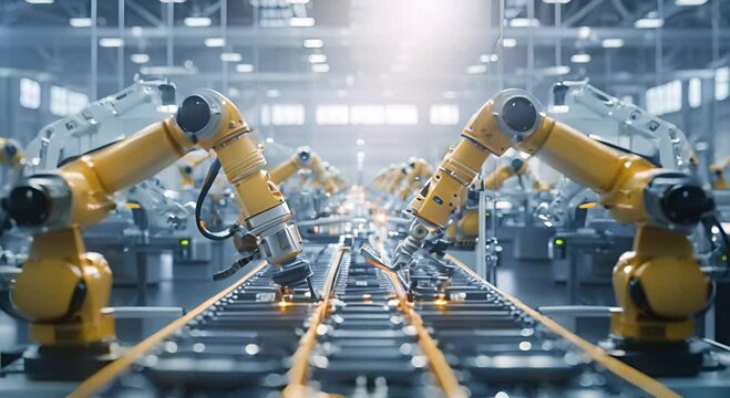 Robot arm woking in industry