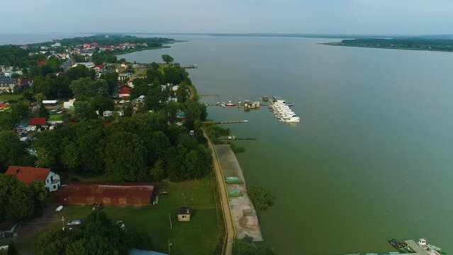 Beautiful Landscape Lake Jamno Baltic Sea Mielno Aerial View Poland