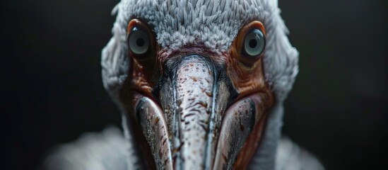 A close up image of a bird with an exceptionally large and prominent beak, showcasing its unique feature