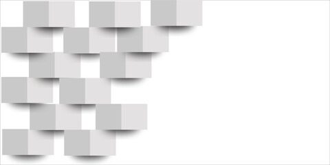 grey white square pattern design with shadow effect illustration vector