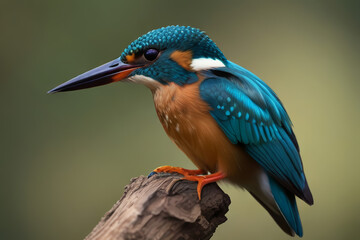 Obraz premium kingfisher on branch