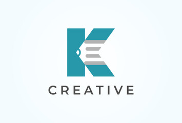 Letter K Pencil logo design, letter K and pencil icon combination, vector illustration