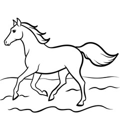 black horse vector illustration
