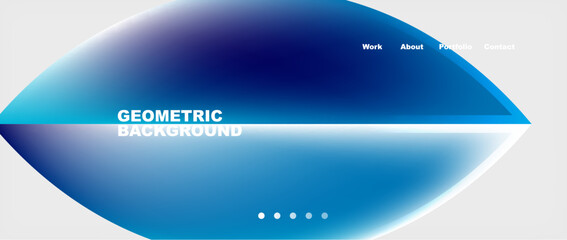 Electric blue geometric background featuring a leafshaped Automotive lighting logo on a circular electronic device. The design is modern and sleek, reminiscent of air travel aesthetics