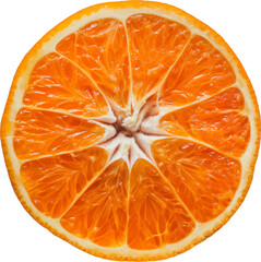 Slice of orange isolated. - obrazy, fototapety, plakaty