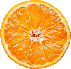 Slice of orange isolated.