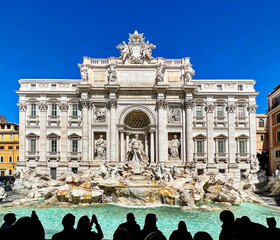 Looking At The Trevi Fountain
