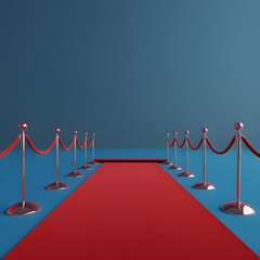 red carpet on a white background. Generative AI