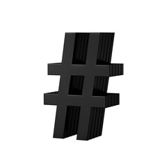 # Hash Mark Hashtag Crosshatch Octothorpe Pound Icon Sign Denoting Musical Sharp Viewdata Square  Equals Sign and Slanted Parallel Address sign 3d Black Number Arabic Numeral Background