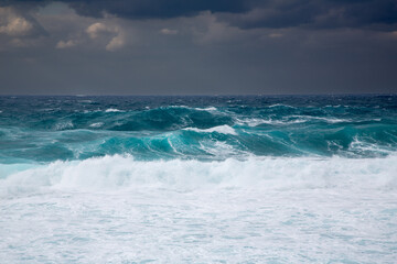 Naklejka na ściany i meble 奄美の海, ダイナミックな海, 美しい波, 美しい波色, 