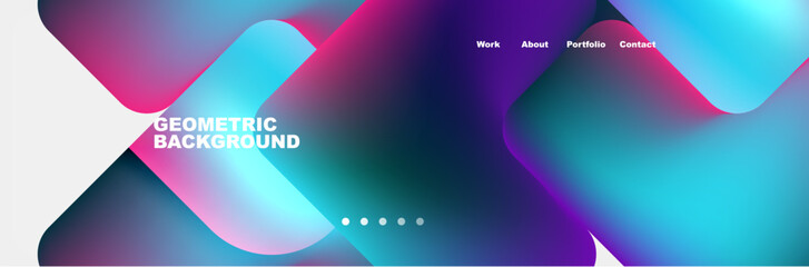 A visually stunning geometric background featuring a gradient of purple and electric blue hues, reminiscent of the sky at dusk. Perfect for entertainment or visual effect lighting themes
