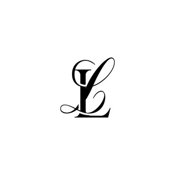 Initial Mixed Letter Logo. Logotype design. Simple Luxury Black Flat Vector LL