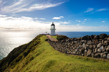 lighthouse on the coast. Cape Reinga, New Zealand
