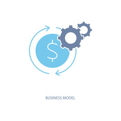 business model concept line icon. Simple element illustration. business model concept outline symbol design.