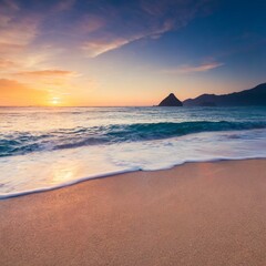 Marvellous Sunrise Beach. Tranquil Holiday Destination. Sea and Sky concept.