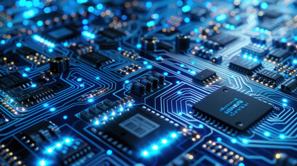 Close Up of a Computer Circuit Board