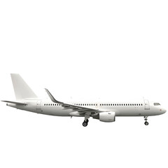 Obraz premium Airplane isolated on transparent background. Transportation and travel concept.