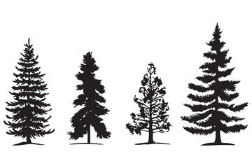 Christmas tree Vector illustration Bundle