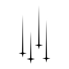 Minimalist shooting stars line © King Silhouette