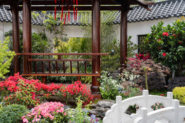 Fototapeta na wymiar A garden in Chinese style