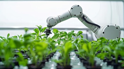Robotic Arm Robot Handle Plant