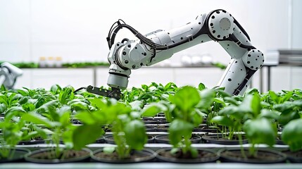 Robotic Arm Robot Handle Plant