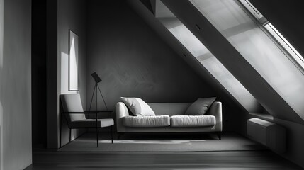 minimalist grey interior