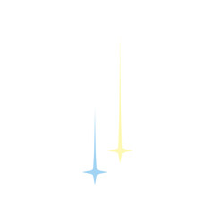 Colorful minimalist star line