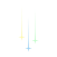 Colorful minimalist star line