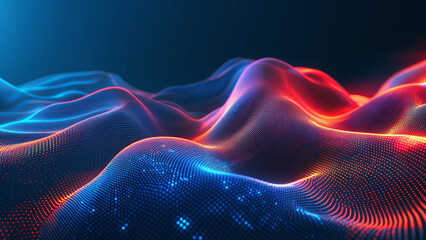 Blue and Red Gradient Wave: Vector Illustration for Graphic Resources Wallpaper