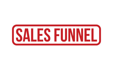 Red Sales Funnel Rubber Stamp Seal Vector