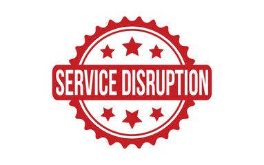 Service Disruption rubber grunge stamp seal vector