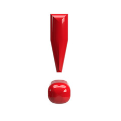 Exclamation point 3d	