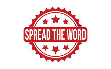 Red Spread The Word Rubber Stamp Seal Vector
