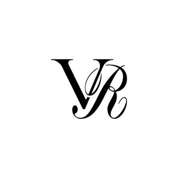 Initial Mixed Letter Logo. Logotype design. Simple Luxury Black Flat Vector VR
